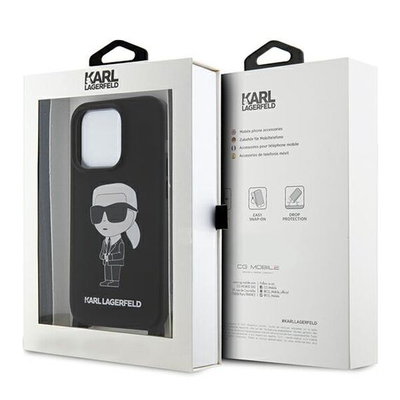 Karl Lagerfeld KLHCP15XSCBSKNK iPhone 15 Pro Max 6.7" hardcase black/black Crossbody Silicone Ikonik - Bags, Backpacks & Luggages - Fashion - Techbox