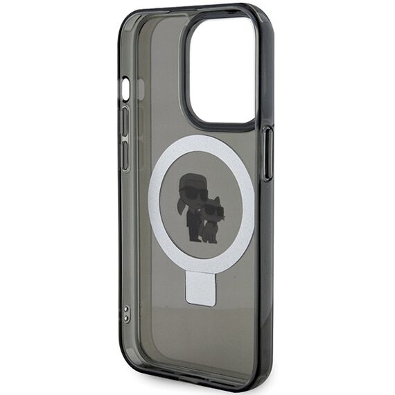 Karl Lagerfeld KLHMP13LHMRSKCK iPhone 13 Pro 6.1" black/black hardcase Ring Stand Karl&amp;Choupette MagSafe - Apple Cases - Cases - Techbox