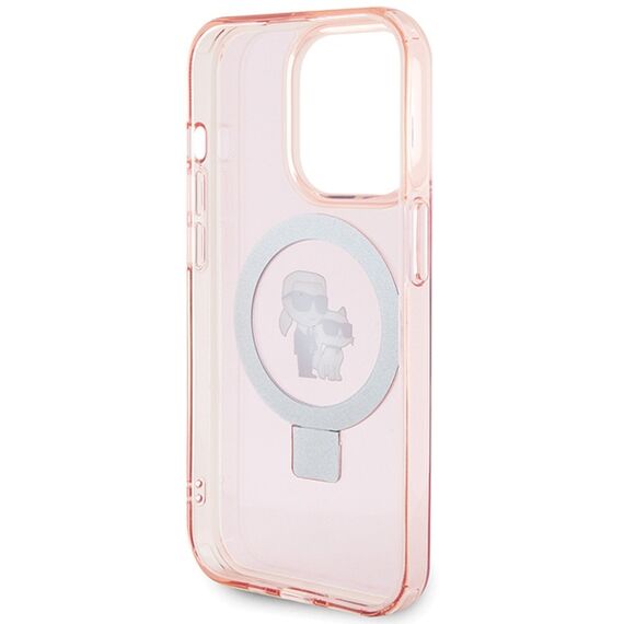 Karl Lagerfeld KLHMP15LHMRSKCP iPhone 15 Pro 6.1" pink/pink hardcase Ring Stand Karl&amp;Choupette MagSafe | Techbox