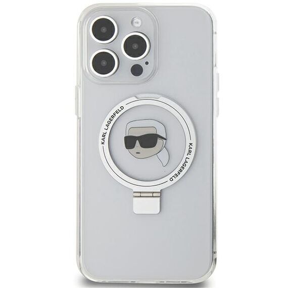 Karl Lagerfeld KLHMP15LHMRSKHH iPhone 15 Pro 6.1" white/white hardcase Ring Stand Karl Head MagSafe | Techbox