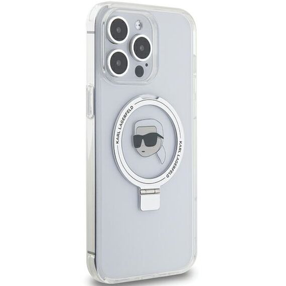 Karl Lagerfeld KLHMP15LHMRSKHH iPhone 15 Pro 6.1" white/white hardcase Ring Stand Karl Head MagSafe | Techbox