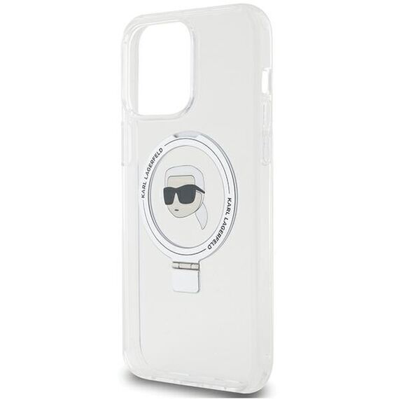 Karl Lagerfeld KLHMP15LHMRSKHH iPhone 15 Pro 6.1" white/white hardcase Ring Stand Karl Head MagSafe | Techbox