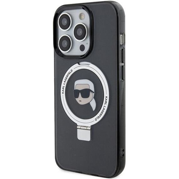 Karl Lagerfeld KLHMP15LHMRSKHK iPhone 15 Pro 6.1" black/black hardcase Ring Stand Karl Head MagSafe | Techbox