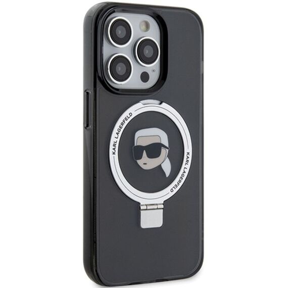Karl Lagerfeld KLHMP15LHMRSKHK iPhone 15 Pro 6.1" black/black hardcase Ring Stand Karl Head MagSafe | Techbox