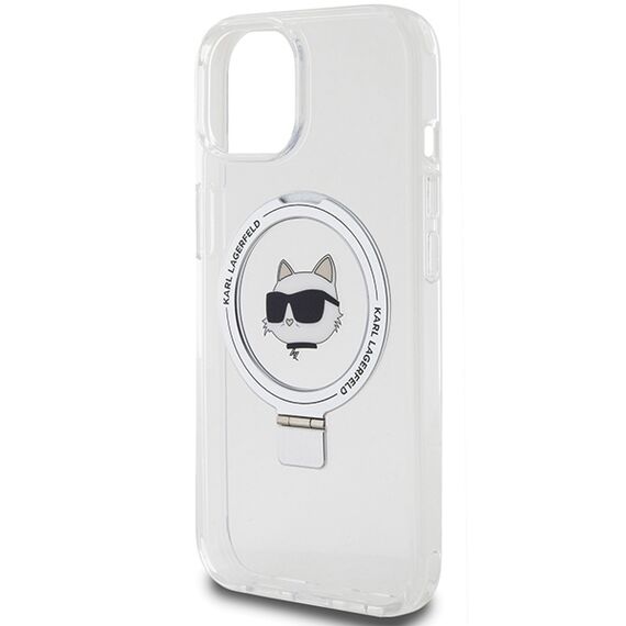 Karl Lagerfeld KLHMP15MHMRSCHH iPhone 15 Plus 6.7" white/white hardcase Ring Stand Choupette Head MagSafe | Techbox