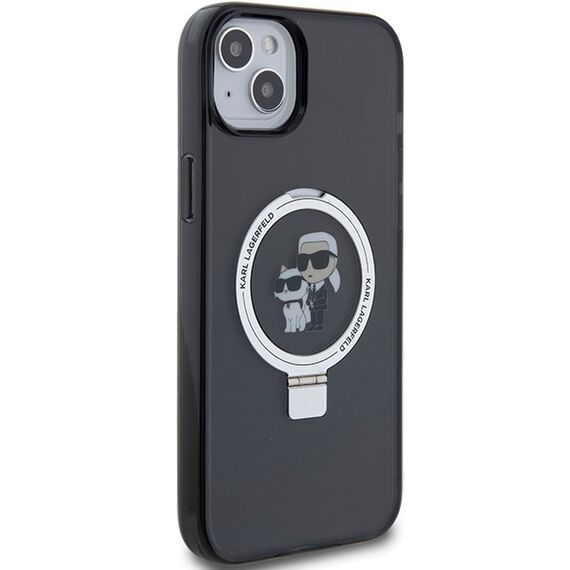 Karl Lagerfeld KLHMP15MHMRSKCK iPhone 15 Plus 6.7"black/black hardcase Ring Stand Karl&amp;Choupette MagSafe | Techbox