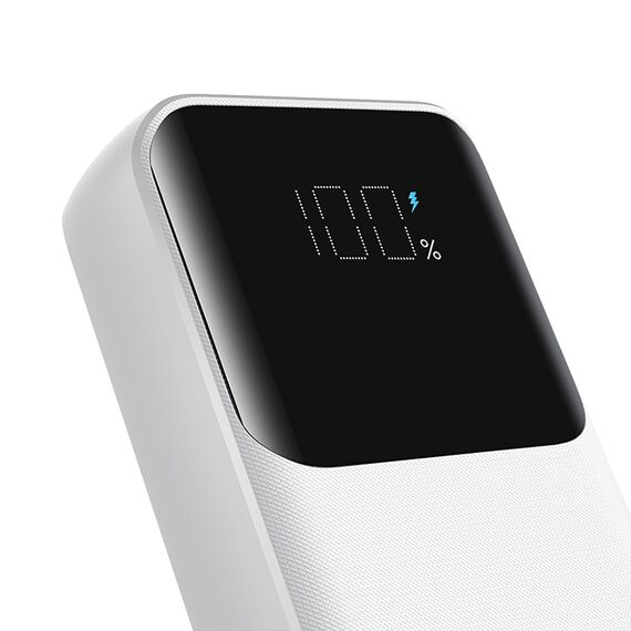 Mini power bank with built-in cables Joyroom JR-PBC06 30W 10000mAh - white | Techbox