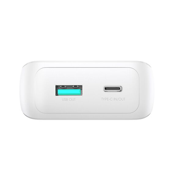 Mini power bank with built-in cables Joyroom JR-PBC06 30W 10000mAh - white | Techbox