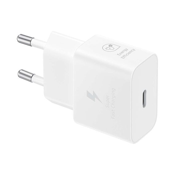 Samsung EP-T2510XWEGEU 25W SFC GaN wall charger with USB-C cable - white - Travel Chargers - Smartphone Chargers - Techbox