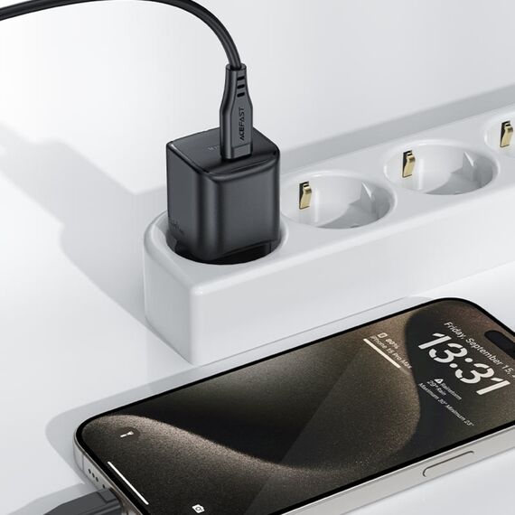 Acefast A73 Mini PD 20W GaN USB-C wall charger - black - Travel Chargers - Smartphone Chargers - Techbox