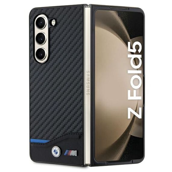 BMW Leather Carbon case for Samsung Galaxy Z Fold 5 - black | Techbox