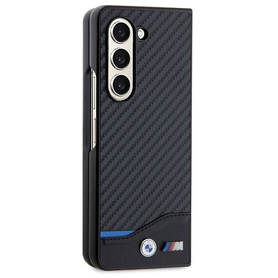 BMW Leather Carbon case for Samsung Galaxy Z Fold 5 - black | Techbox