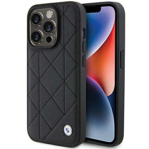 BMW Leather Quilted case for iPhone 15 Pro Max - black | Techbox