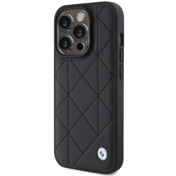 BMW Leather Quilted case for iPhone 15 Pro Max - black | Techbox