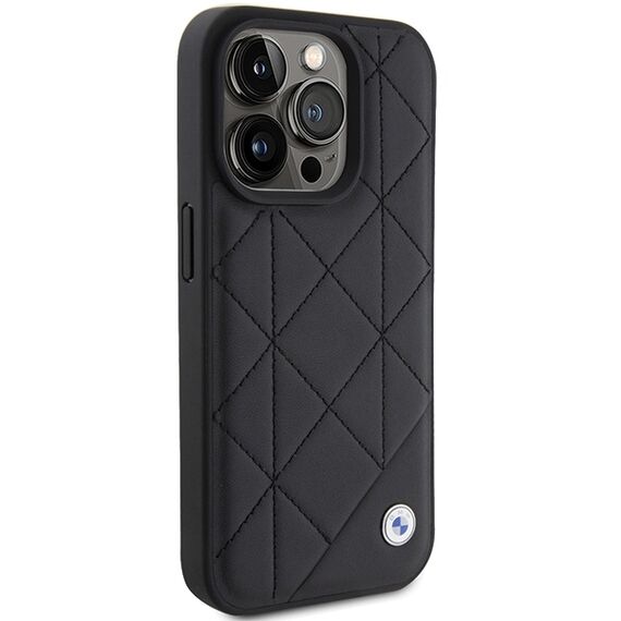 BMW Leather Quilted case for iPhone 15 Pro Max - black | Techbox
