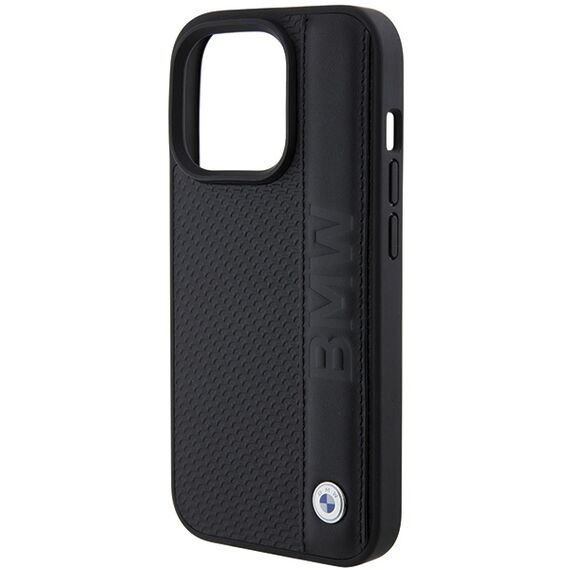 BMW Leather Textured &amp; Stripe iPhone 15 Pro Max Case - Black - Uncategorized Cases (2) - Cases - Techbox