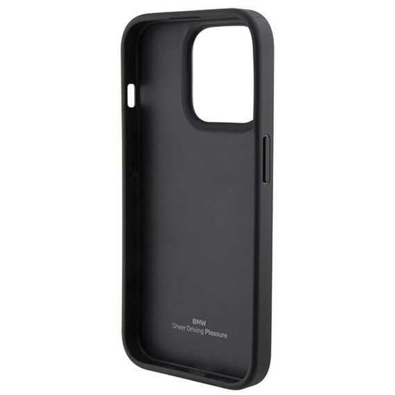 BMW Leather Textured &amp; Stripe iPhone 15 Pro Max Case - Black - Uncategorized Cases (2) - Cases - Techbox