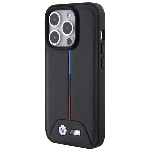 BMW Quilted Tricolor iPhone 15 Pro Case - Black | Techbox