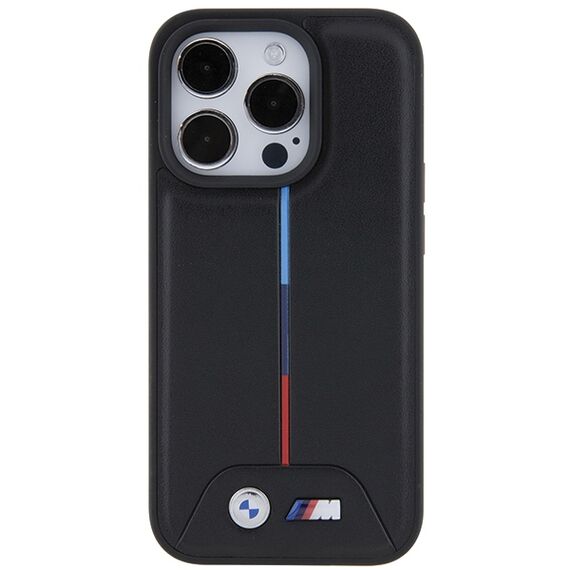 BMW Quilted Tricolor iPhone 15 Pro Case - Black | Techbox