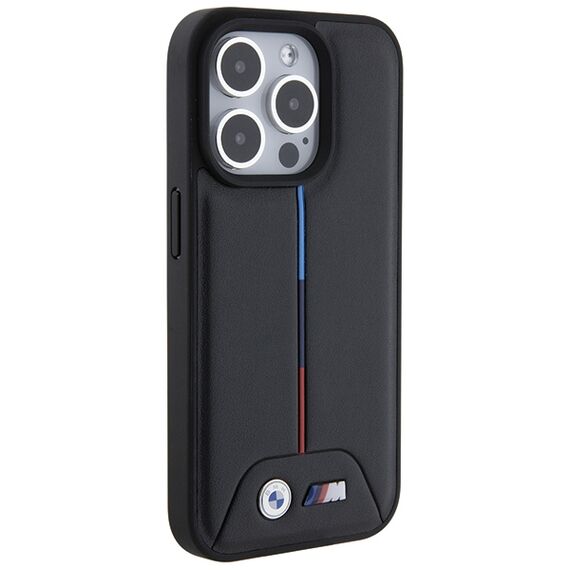 BMW Quilted Tricolor iPhone 15 Pro Case - Black | Techbox