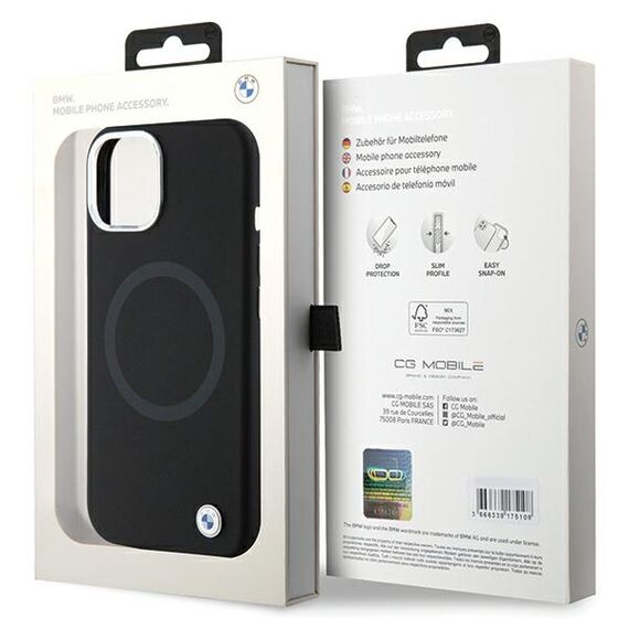 BMW Signature Liquid Silicone MagSafe case for iPhone 15 - black - Apple Cases - Cases - Techbox