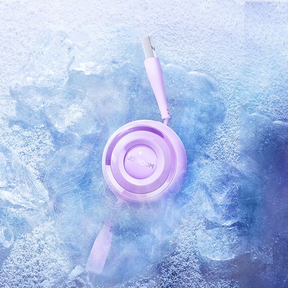Joyroom Colorful Series S-A40 Cable Retractable 3in1 USB-A - USB-C / Lightning / Micro USB 1m - Purple | Techbox