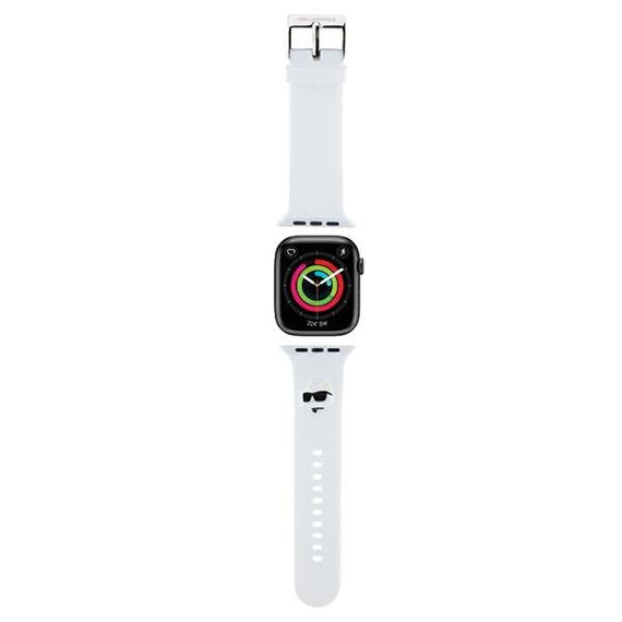 Karl Lagerfeld 3D Rubber Choupette Head Strap for Apple Watch 42/44/45/49mm - White | Techbox