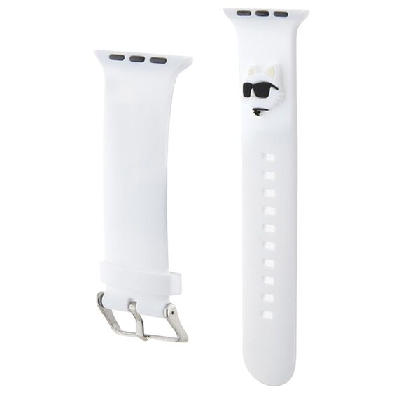 Karl Lagerfeld 3D Rubber Choupette Head Strap for Apple Watch 42/44/45/49mm - White | Techbox