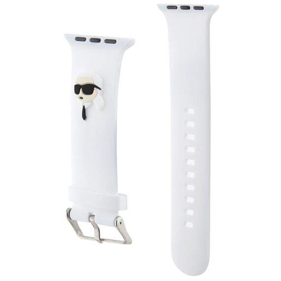Karl Lagerfeld 3D Rubber Karl Head strap for Apple Watch 42/44/45/49mm - white | Techbox