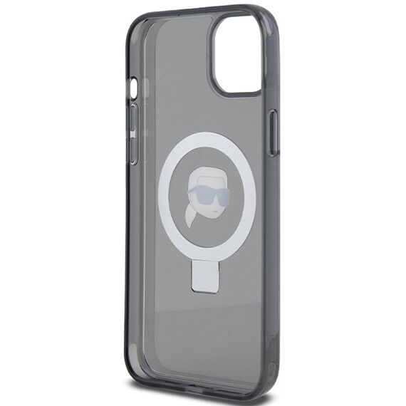 Karl Lagerfeld KLHMP15SHMRSKHK iPhone 15 6.1" black/black hardcase Ring Stand Karl Head MagSafe - Apple Cases - Cases - Techbox