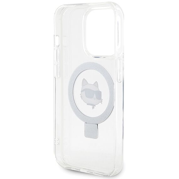 Karl Lagerfeld KLHMP15XHMRSCHH iPhone 15 Pro Max 6.7" white/white hardcase Ring Stand Choupette Head MagSafe - Apple Cases - Cases - Techbox