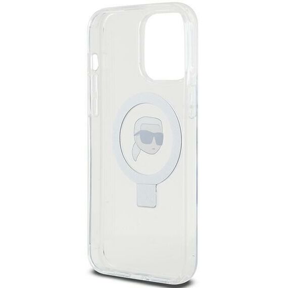 Karl Lagerfeld KLHMP15XHMRSKHH iPhone 15 Pro Max 6.7" white/white hardcase Ring Stand Karl Head MagSafe - Apple Cases - Cases - Techbox