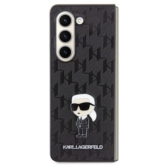 Karl Lagerfeld Saffiano Monogram Ikonik Pin case for Samsung Galaxy Z Fold 5 - black | Techbox