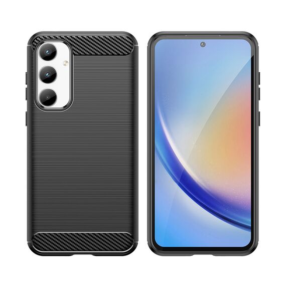 Carbon Case for Samsung Galaxy A35 - black | Techbox