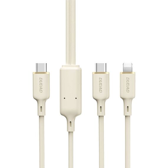 Dudao L7SF 2in1 cable USB-C - USB-C / Lightning 100W 1.2m - beige | Techbox