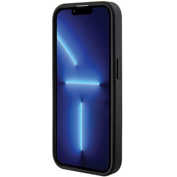 Guess Grip Stand 4G Saffiano Strass case for iPhone 15 Pro Max - black - Apple Cases - Cases - Techbox
