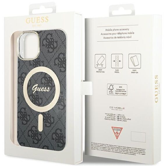 Guess IML 4G MagSafe case for iPhone 15 - black | Techbox