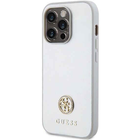 Guess Strass Metal Logo case for iPhone 15 Pro - silver - Apple Cases - Cases - Techbox