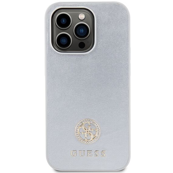 Guess Strass Metal Logo case for iPhone 15 Pro - silver - Apple Cases - Cases - Techbox