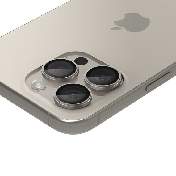 Spigen Optik.tR EZ Fit Camera Protector for iPhone 14 Pro / Pro Max / 15 Pro / Pro Max - natural titanium 2 pcs. - Apple iPhone - Screen & Camera Protection - Techbox