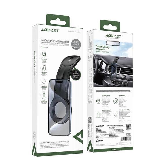 Acefast D19 magnetic car holder for the cockpit - black - Smartphone Holders - Smartphones - Techbox