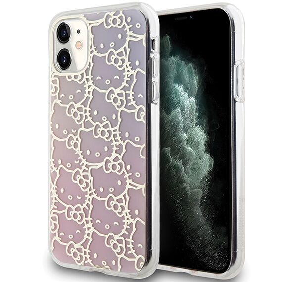 Hello Kitty IML Gradient Electrop Crowded Kitty Head Case for iPhone 11 / Xr - Pink | Techbox