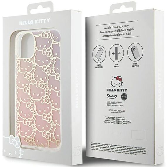 Hello Kitty IML Gradient Electrop Crowded Kitty Head Case for iPhone 11 / Xr - Pink | Techbox