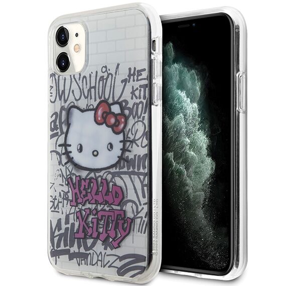 Hello Kitty IML Kitty On Bricks Graffiti case for iPhone 11 / Xr - white - Uncategorized Cases (2) - Cases - Techbox