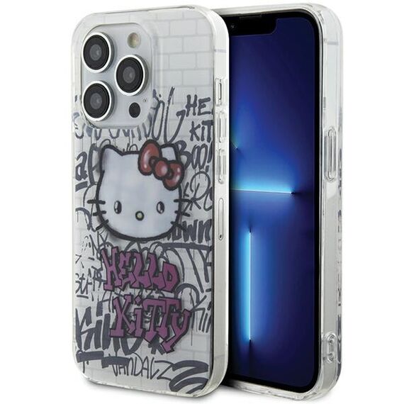Hello Kitty IML Kitty On Bricks Graffiti case for iPhone 13 Pro Max - white | Techbox