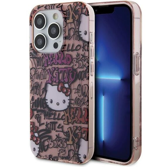 Hello Kitty IML Tags Graffiti case for iPhone 15 Pro - pink - Apple Cases - Cases - Techbox