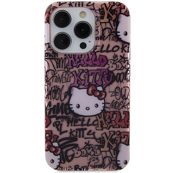 Hello Kitty IML Tags Graffiti case for iPhone 15 Pro - pink - Apple Cases - Cases - Techbox