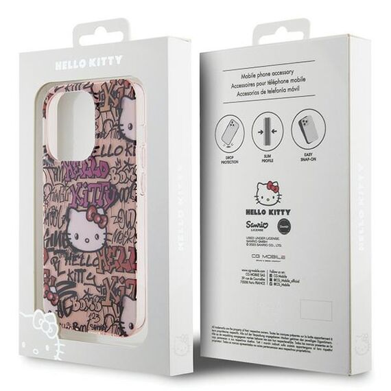 Hello Kitty IML Tags Graffiti case for iPhone 15 Pro - pink - Apple Cases - Cases - Techbox