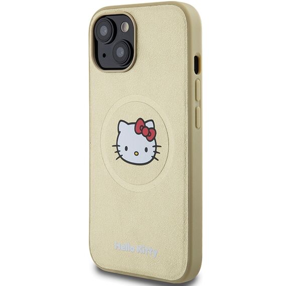Hello Kitty Leather Kitty Head MagSafe case for iPhone 14 - gold | Techbox