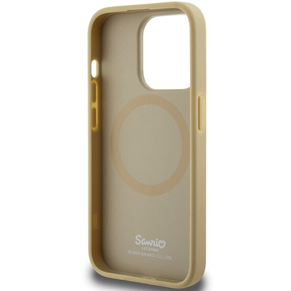 Hello Kitty Leather Kitty Head MagSafe case for iPhone 15 Pro - gold - Apple Cases - Cases - Techbox